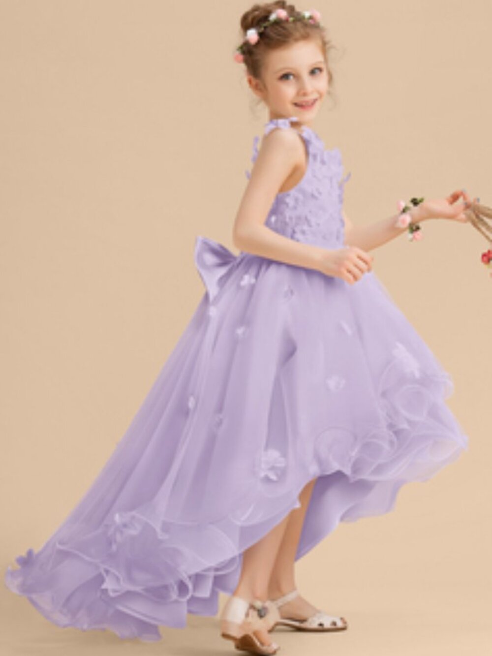 JJ's House Elyn flower girl dress in lilac